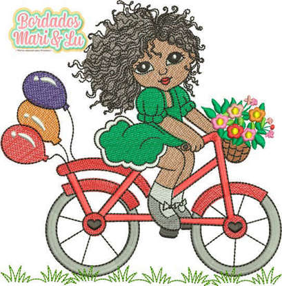 Menina Bicicleta Balões