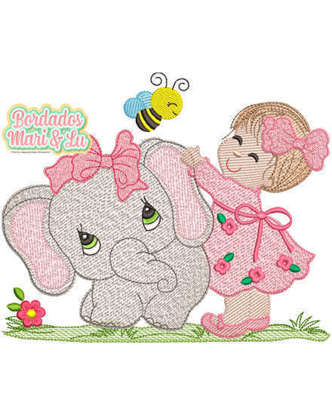 Elefante e menina