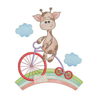 Girafinha na Bicicleta