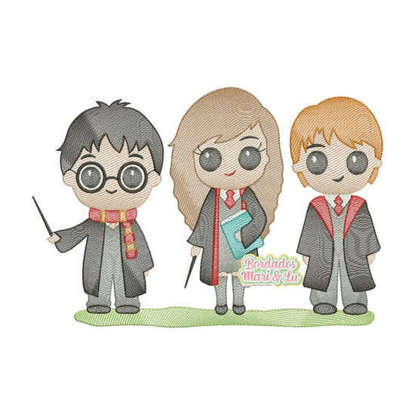 Harry, Hermione e Ron
