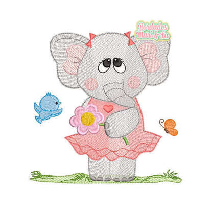 Elefantinha com Flor