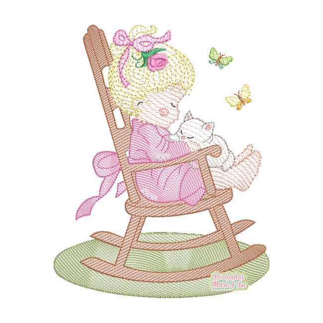 Menina Cadeira Balanço