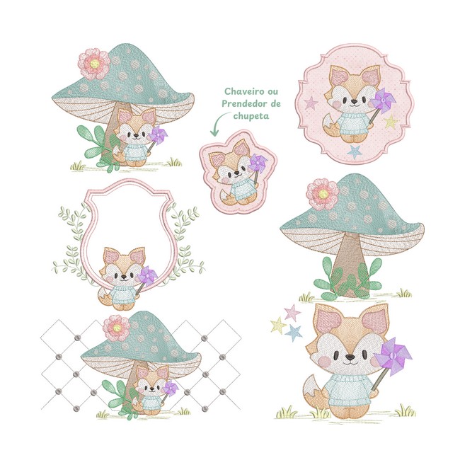 Raposinha Catavento Cogumelo